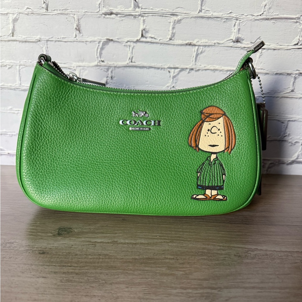 NWT Coach X Peanuts Teri Shoulder Bag Peppermint PattyCBJ77 Brand New